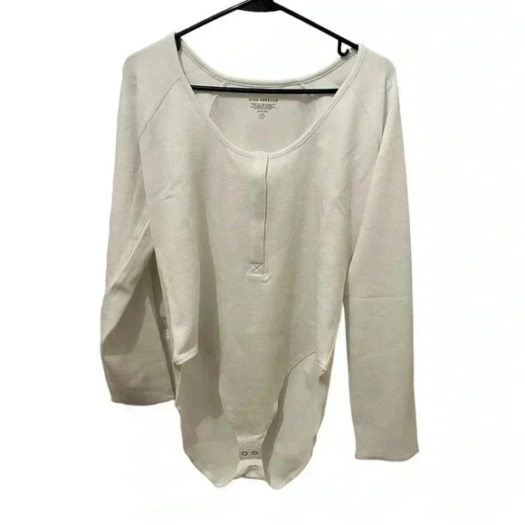 Good American Good Body Snap Henley Bodysuit - Picture 2 of 6